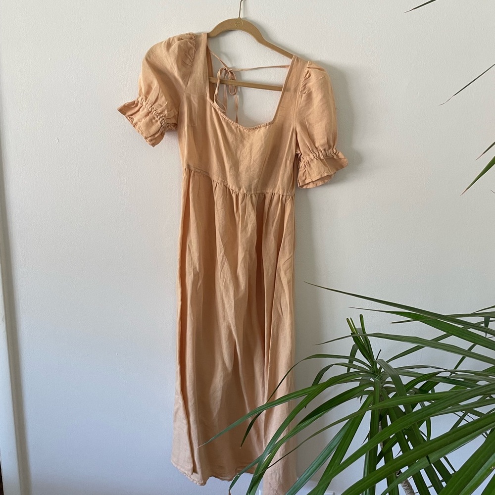 Size 6 River Island ASOS puff sleeve midi dress